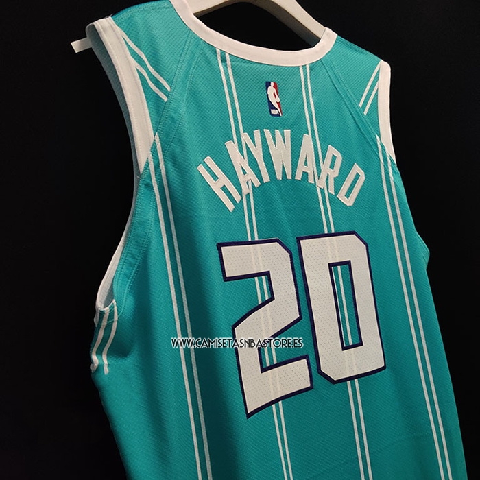 Gordon Hayward NO 20 Camiseta Charlotte Hornets Icon Autentico 2020-21 Verde